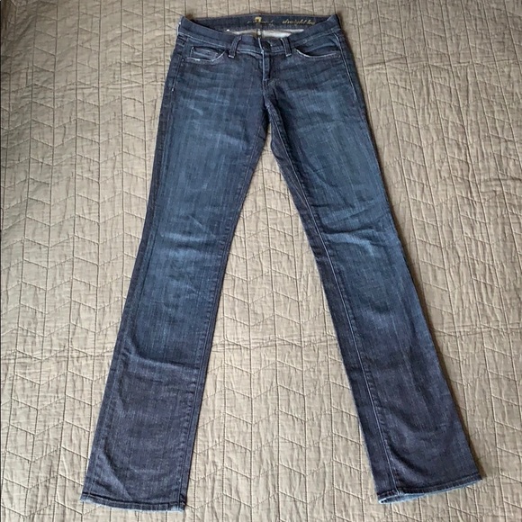 7 For All Mankind Denim - 7 FOR ALL MANKIND Straight Leg Dark Wash Jeans